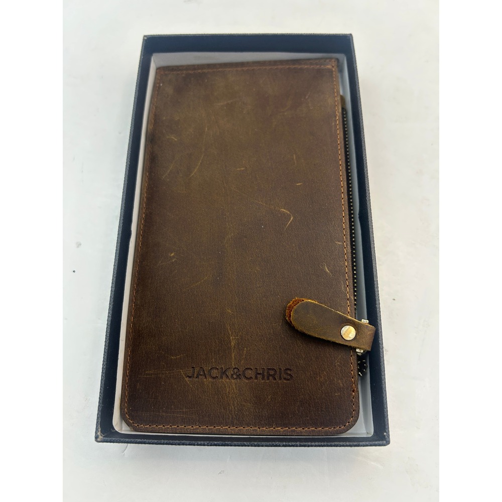 Jack‎ & Chris Long Bifold Wallet Mens OS Dark Brown New